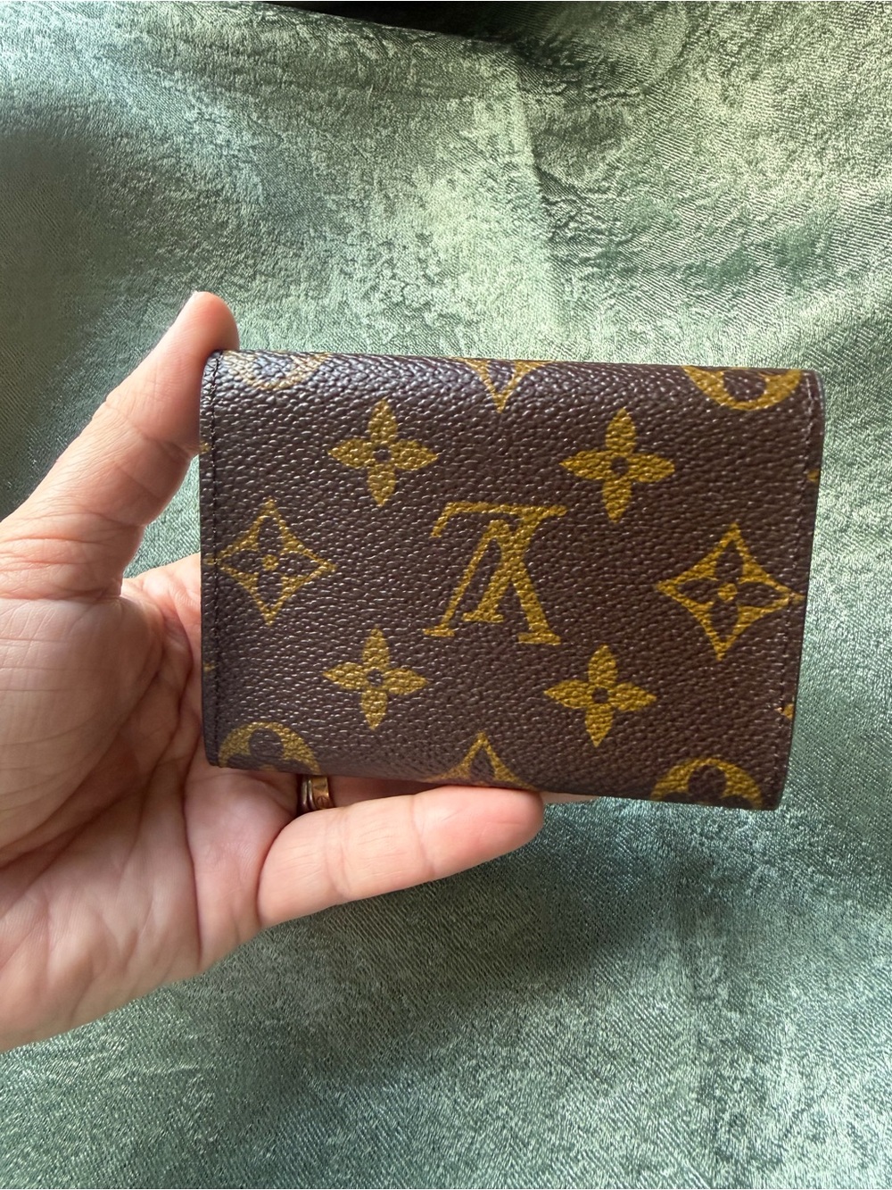 Louis Vuitton Monogram Canvas Card Holder in Brown and Gold - Picture 7 of 10